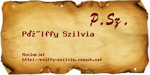 Pálffy Szilvia névjegykártya