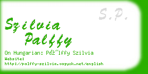 szilvia palffy business card